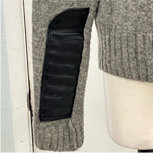 G-Star RAW Women’s Gray Knit Sweater w/ Quilted Elbow Patches Size S - Picture 5 of 9